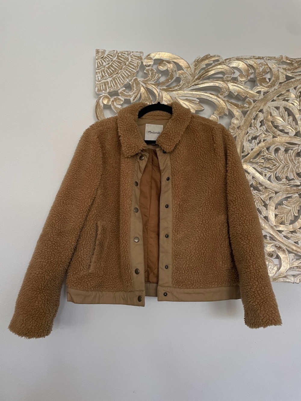 Madewell Cozy Tan Portland Sherpa Jacket